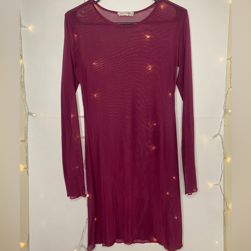 Bear Dance Maroon Dress